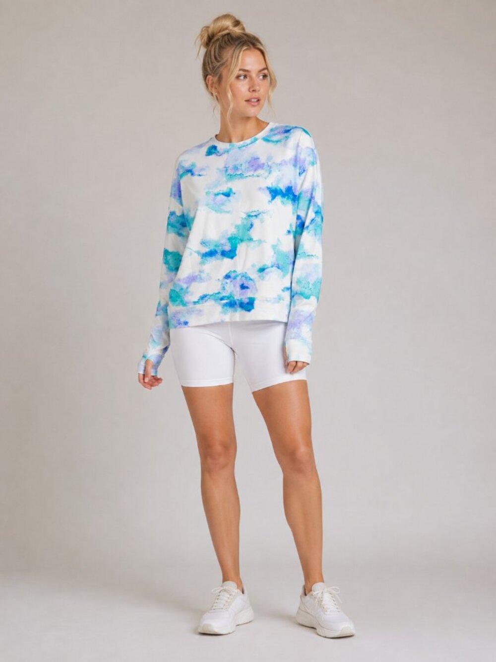 2/$30 NWT All in Motion Women's French Terry Crewneck Sweatshirt Tie-Dye #A2007